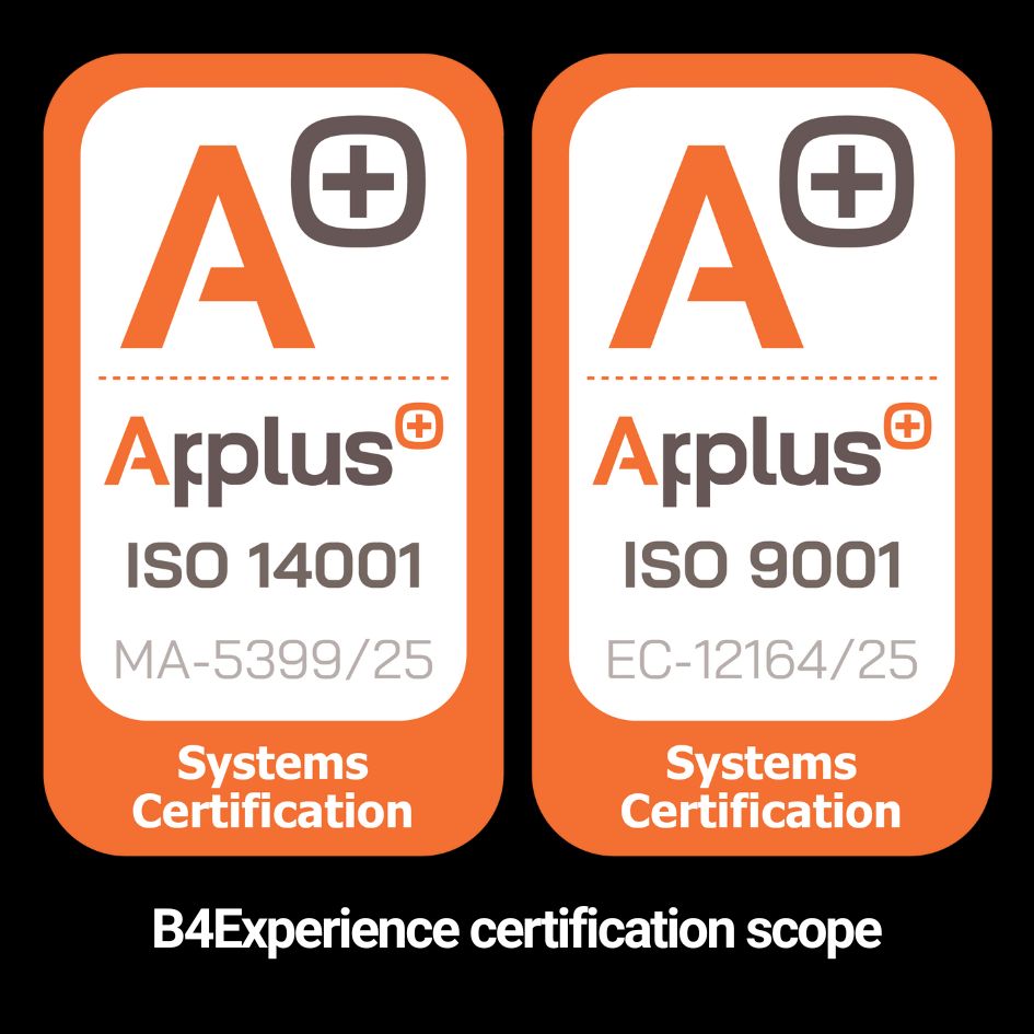 B4Experience ISO Certification